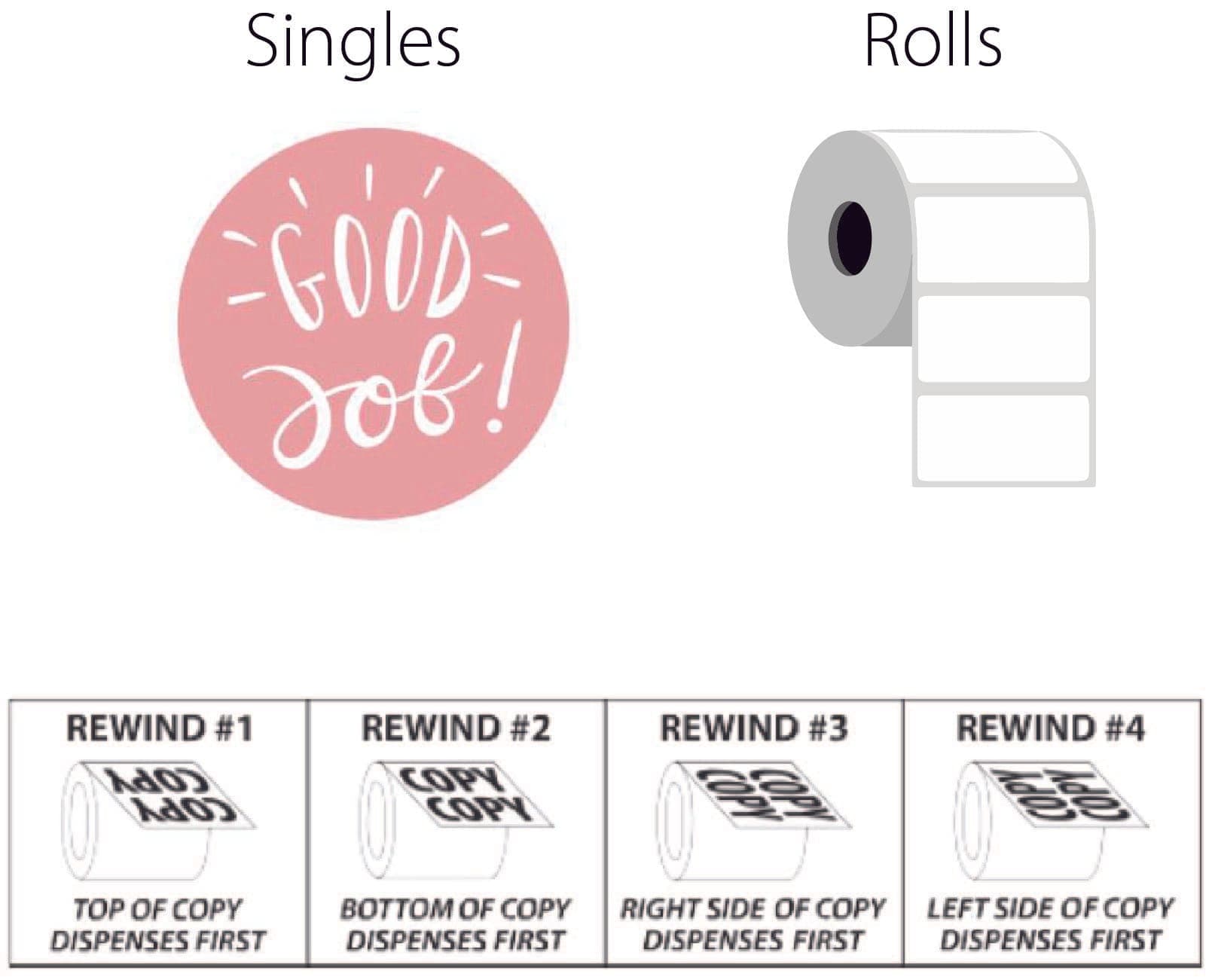2 Inch White Bopp Circle Labels